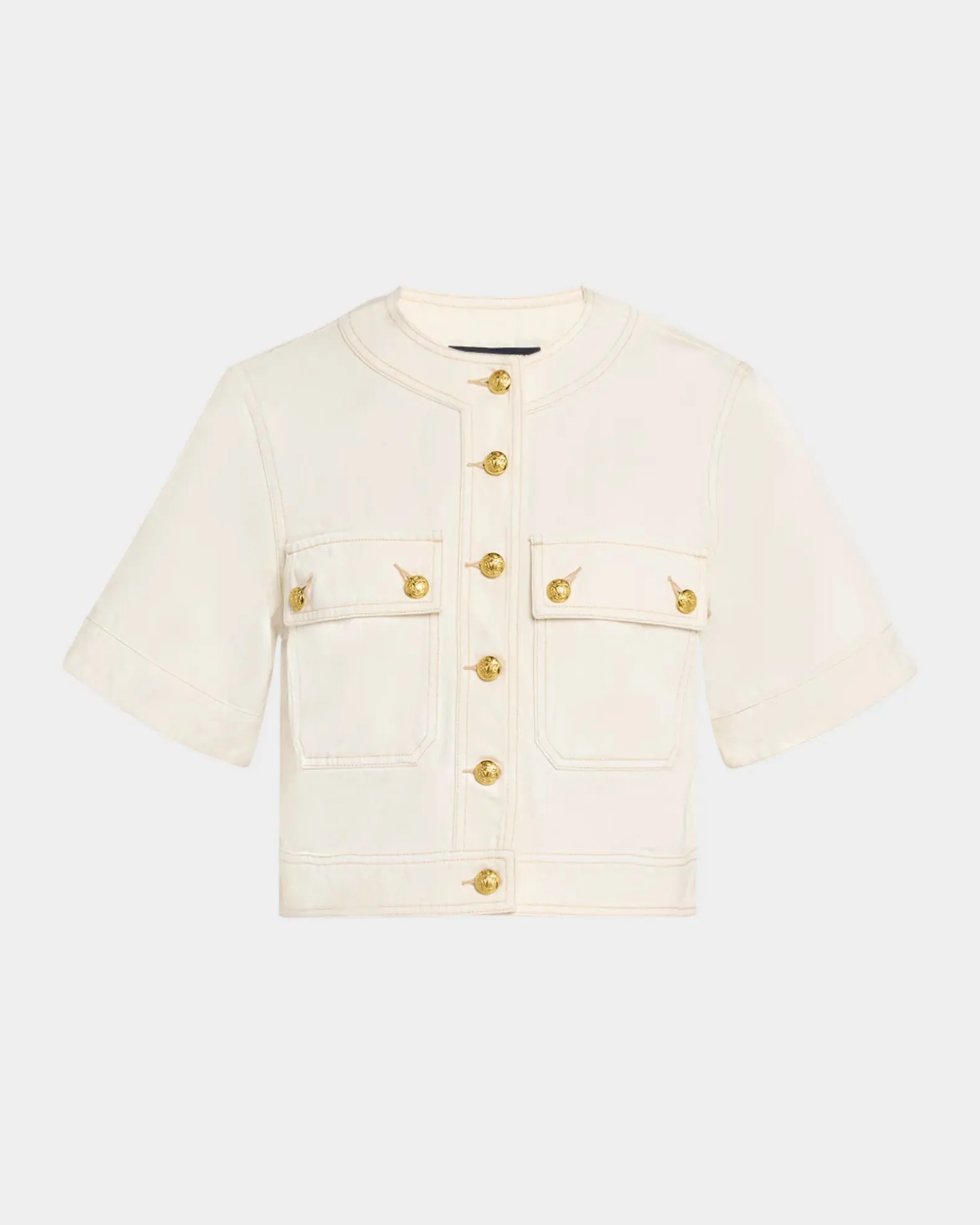 Veronica Beard - Elias Short Sleeve Jacket - Ecru sold by Jessie Boutique