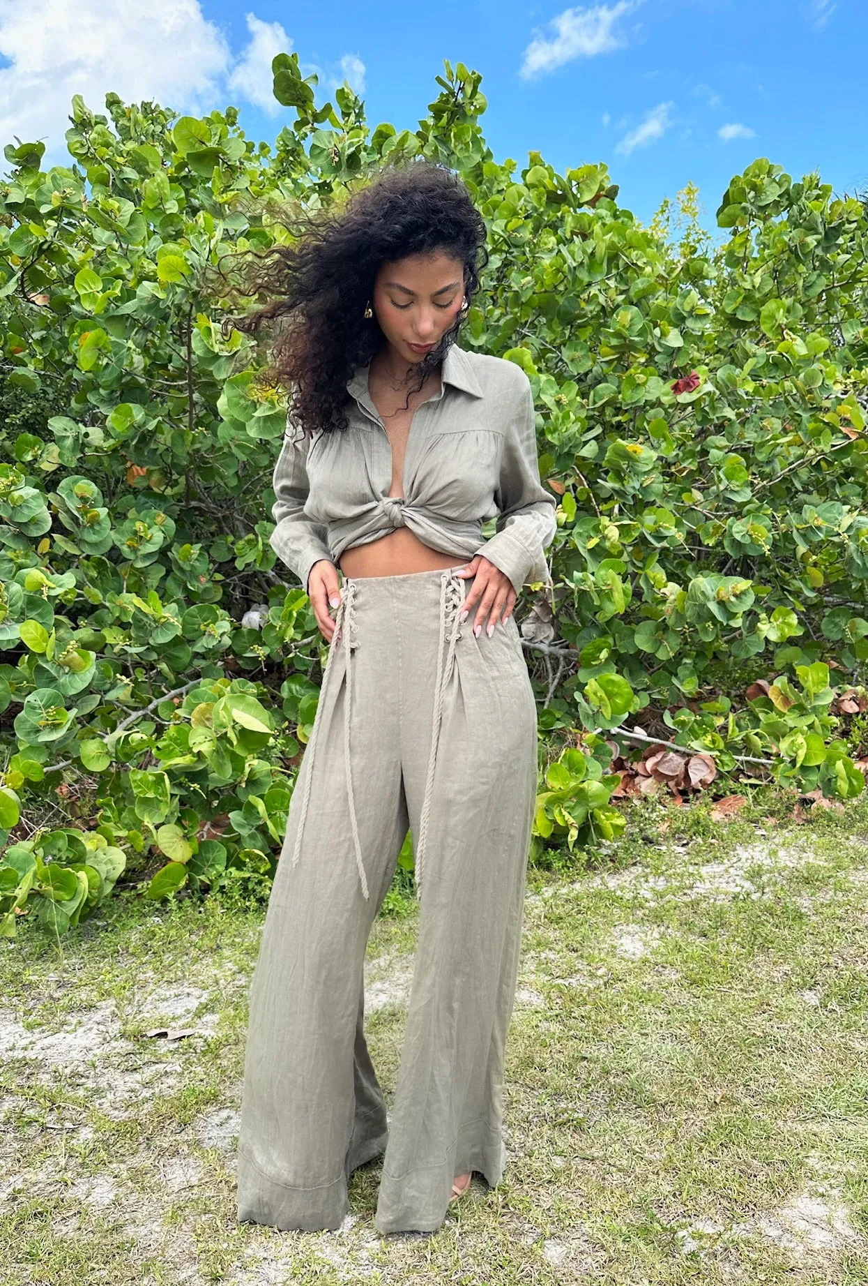Jessie X JBQ - PachaMama Pant - Vineyard Green sold by Jessie Boutique
