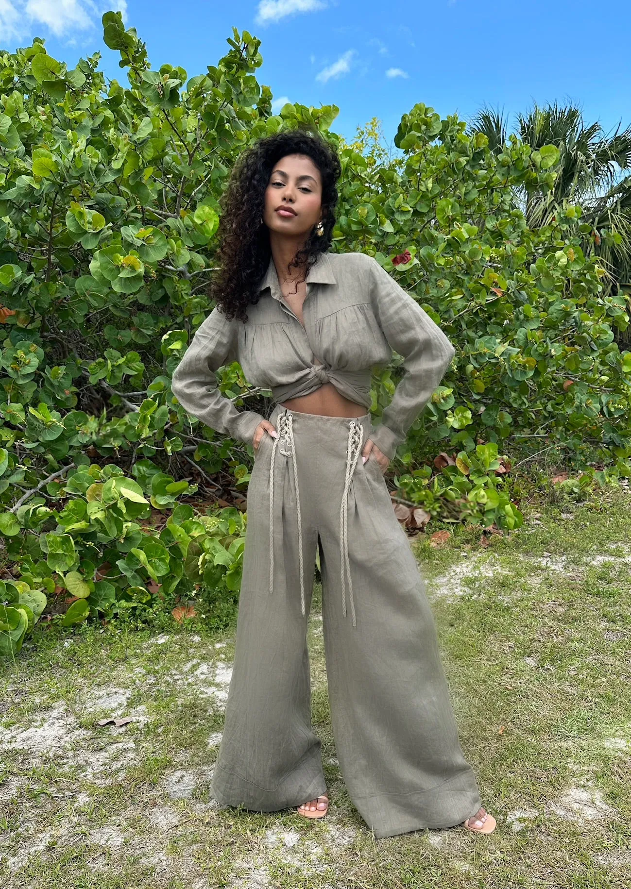 Jessie X JBQ - PachaMama Pant - Vineyard Green sold by Jessie Boutique product image thumbnail 2