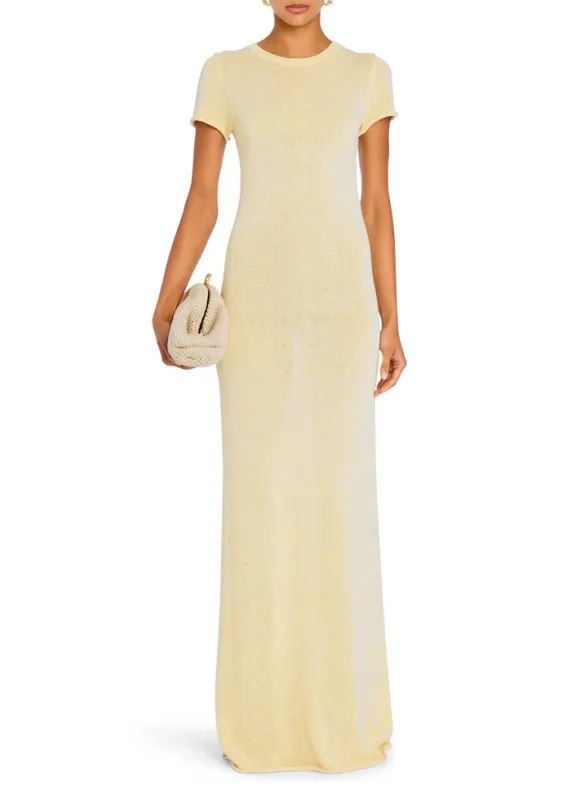 SER.O.YA - Airess Knit Maxi Dress - Pastel Yellow sold by Jessie Boutique
