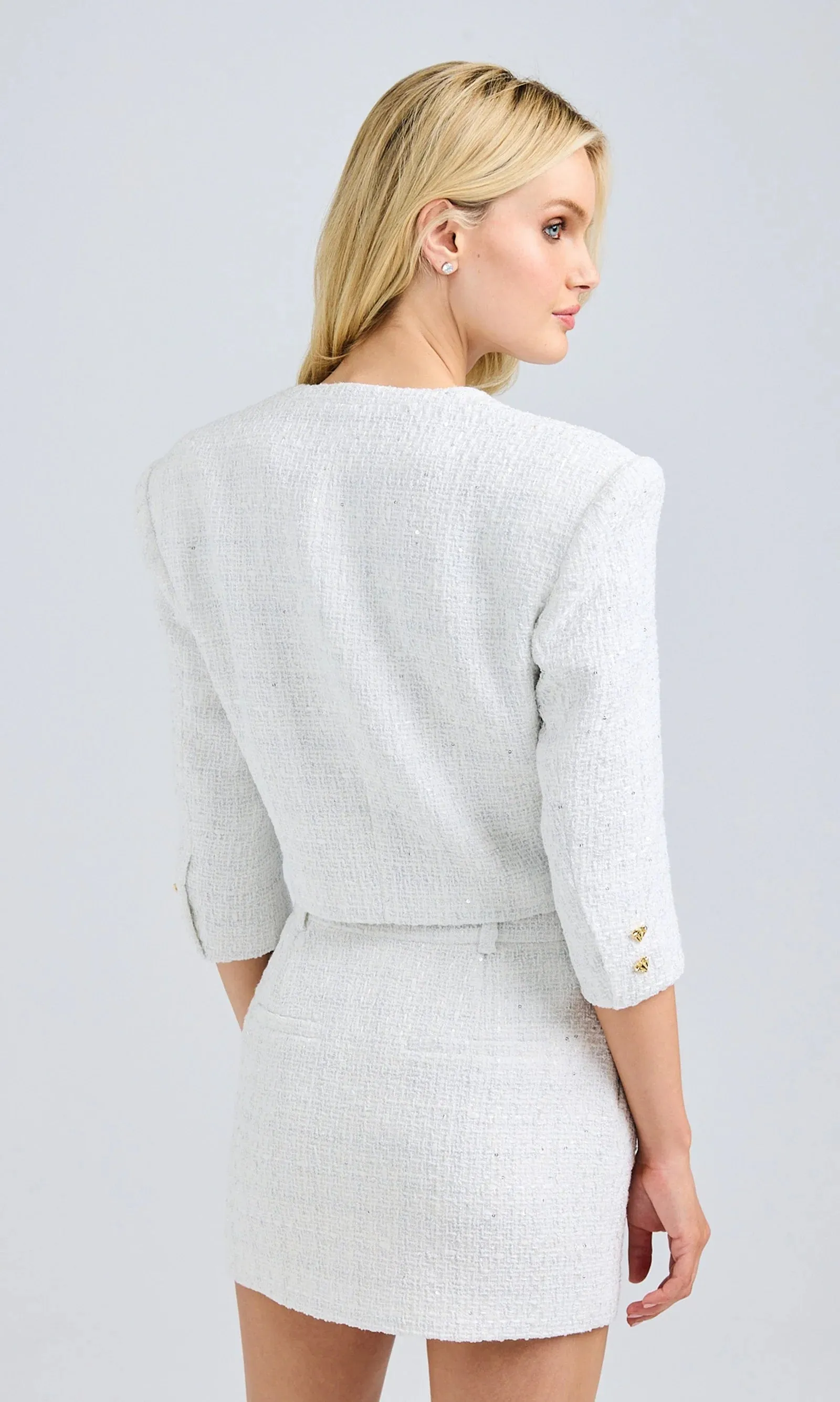 Generation love - Daphne Tweed Skirt - White sold by Jessie Boutique product image thumbnail 4