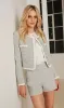Generation love - Amber Tweed Jacket - Silver Multi/White sold by Jessie Boutique