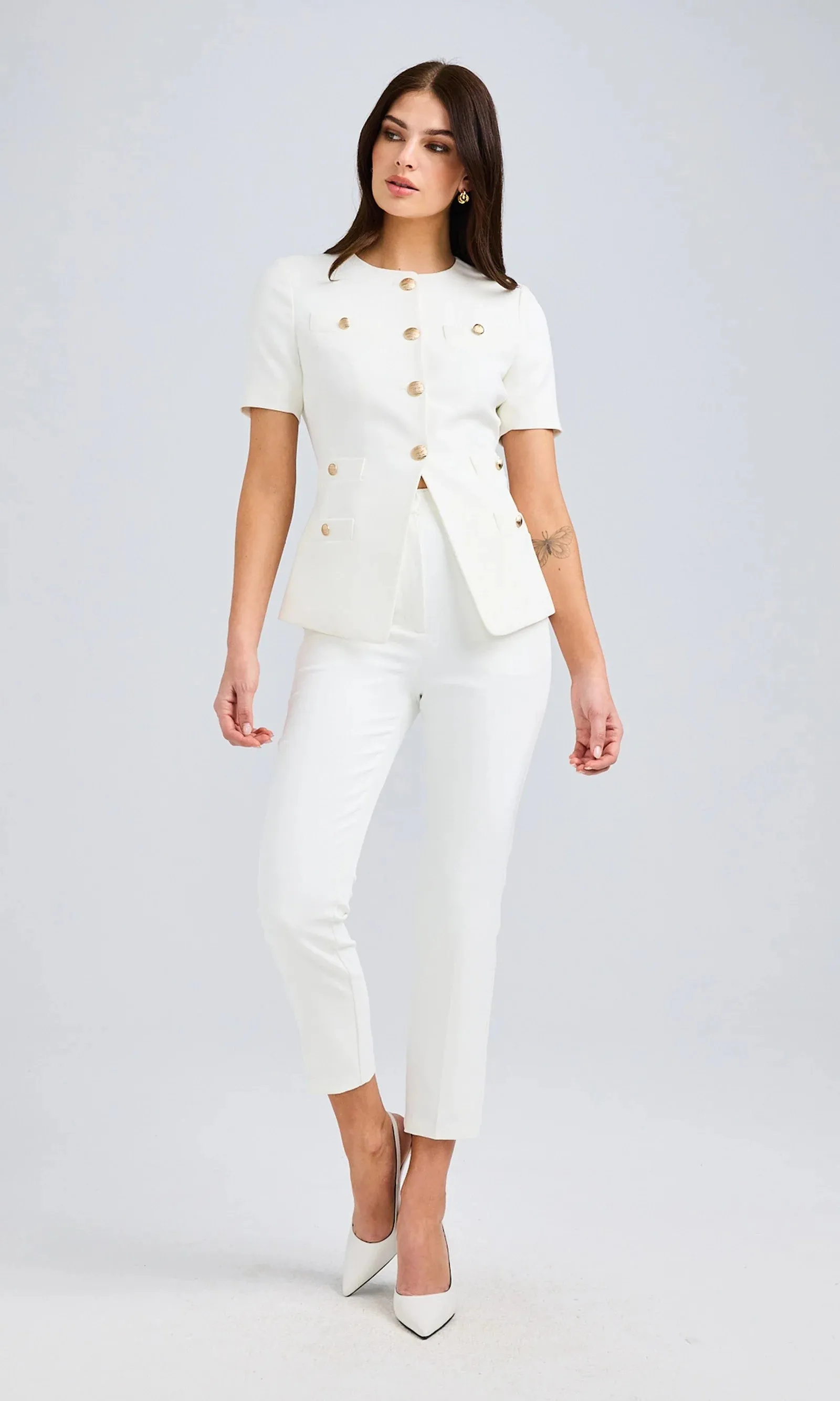 Generation love - Reyes Crepe Jacket - White sold by Jessie Boutique product image thumbnail 4