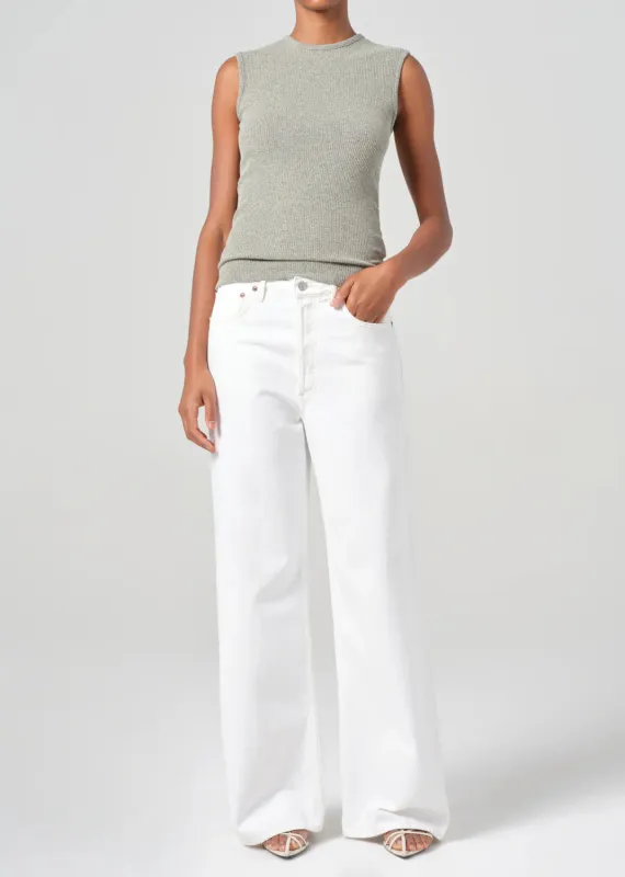 Agolde - Dame High Rise Wide Leg No Cuff - Milkshake sold by Jessie Boutique