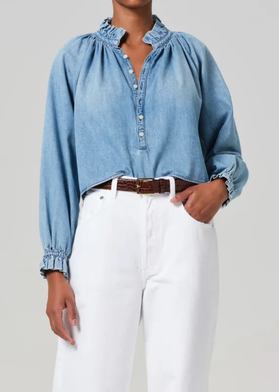 Citizens of Humanity - Iris Ruffled Top - Rowan sold by Jessie Boutique