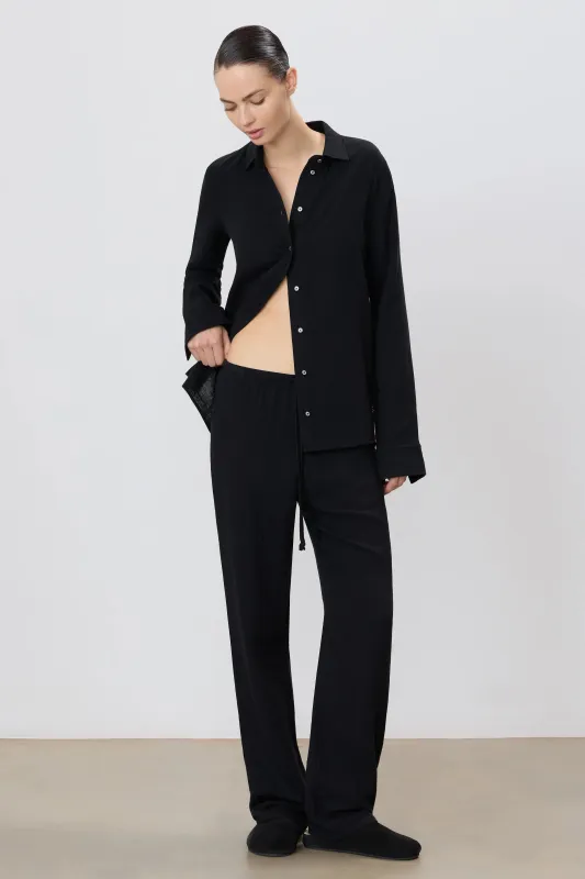 Eterne - Brody Cotton Gauze Pant - Black sold by Jessie Boutique