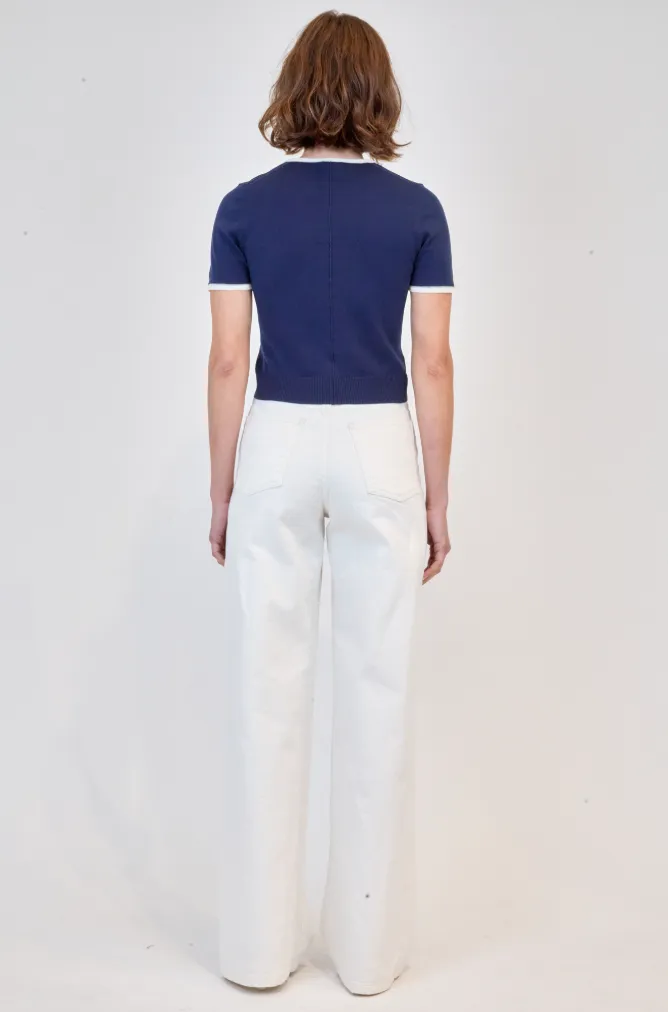 Simkhai - Carmen Cotton Silk Top - Midnight sold by Jessie Boutique product image thumbnail 2