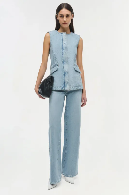 Simkhai - Charley Denim Top - Del Mar sold by Jessie Boutique