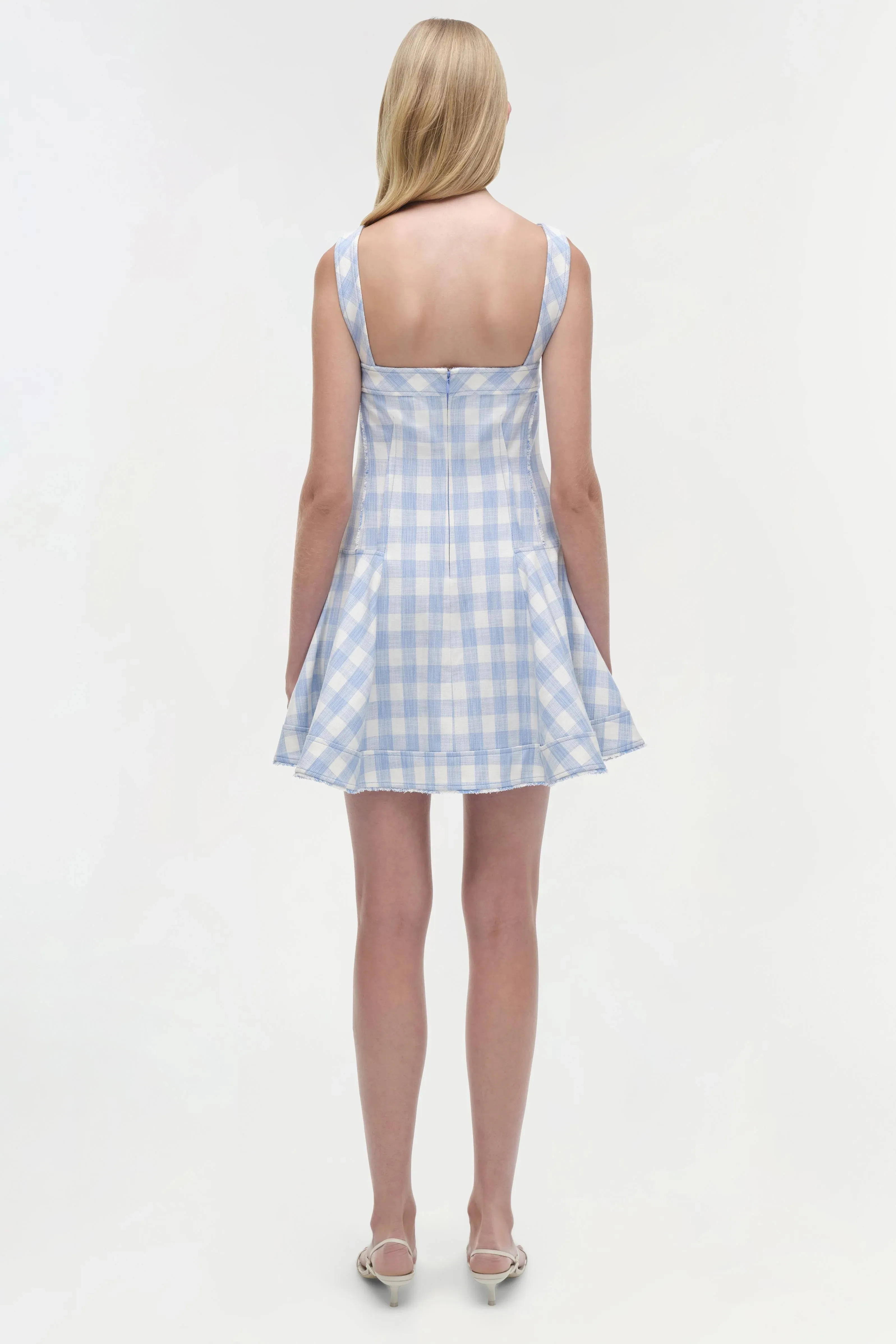 Simkhai - Hannalie Mini Dress - Blue Hydrangea Gingham sold by Jessie Boutique product image thumbnail 2