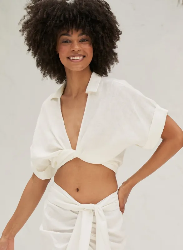 JBQ - Chiara Top - White sold by Jessie Boutique