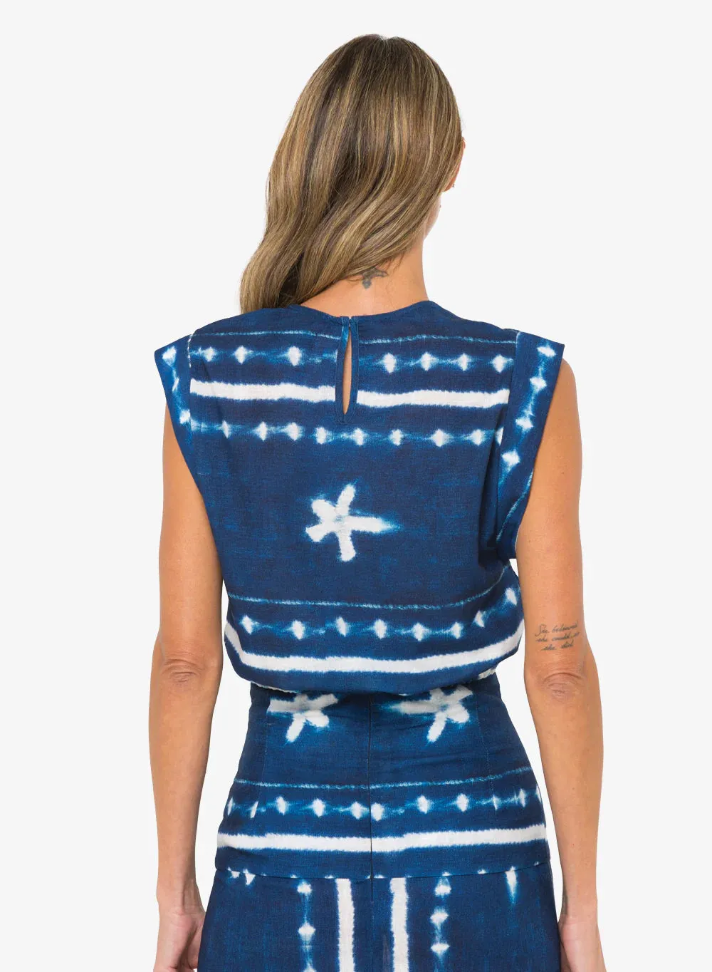 JBQ - Anika Top - Indigo Shibori sold by Jessie Boutique product image thumbnail 2