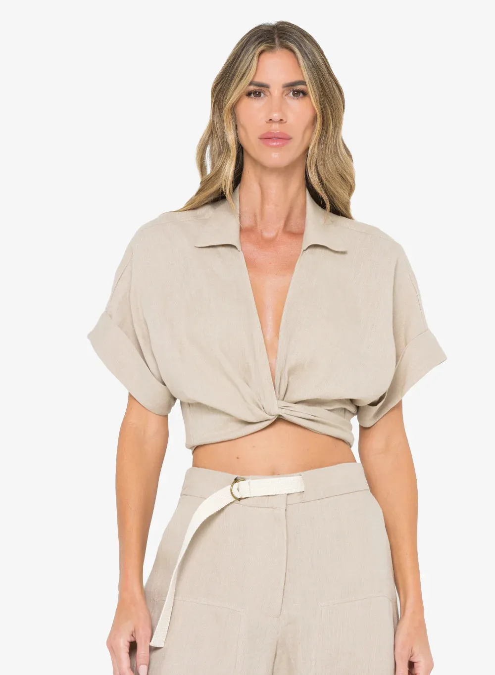 JBQ - Chiara Top - Safari sold by Jessie Boutique