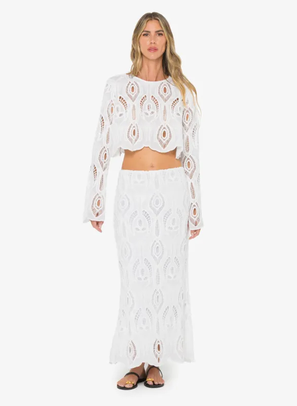 JBQ - Kenzie Skirt - Off White sold by Jessie Boutique