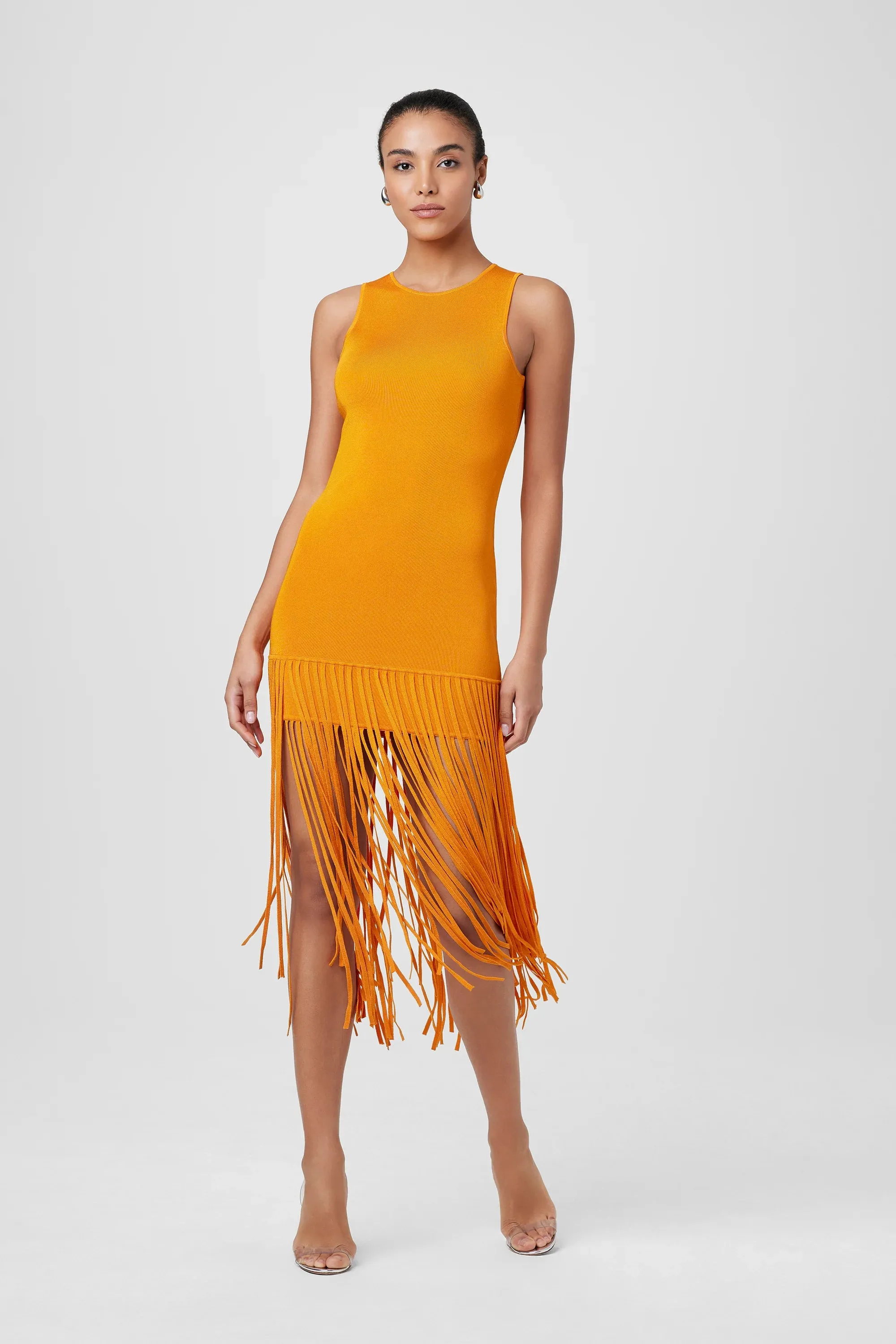Toccin - Margaux Fringe Knit Dress - Mango sold by Jessie Boutique