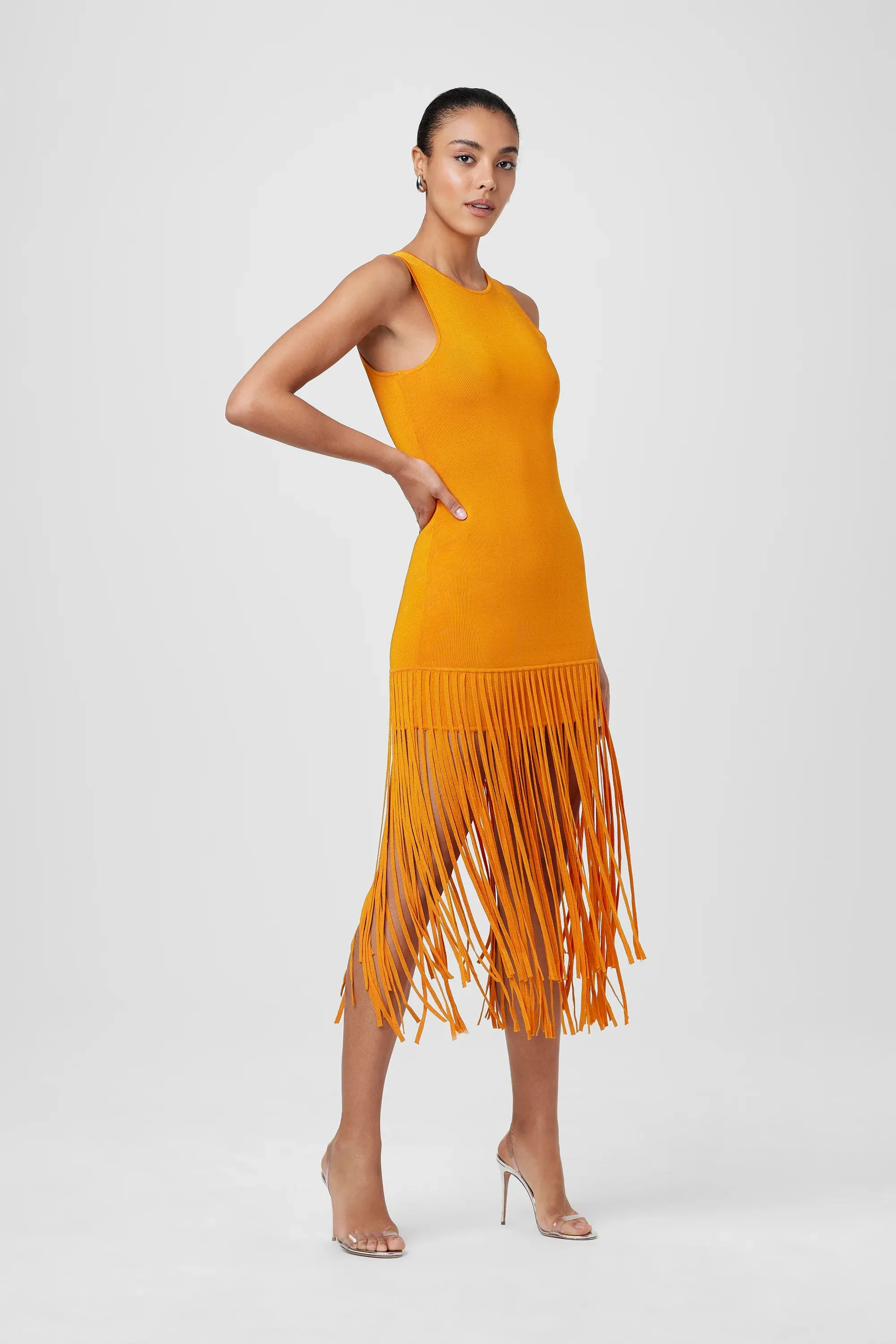 Toccin - Margaux Fringe Knit Dress - Mango sold by Jessie Boutique product image thumbnail 2