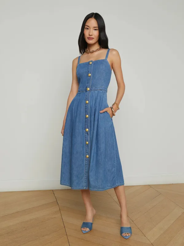 L'agence - Esmeralda Chambray Dress - Stokes sold by Jessie Boutique