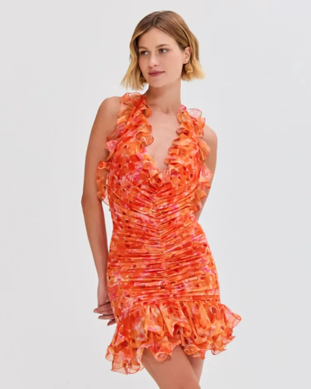 Patbo - Myosotis Plunge Mini Dress - Yellow made by Jessie Boutique