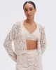 Patbo - Flower Crochet Jacket - Beige sold by Jessie Boutique
