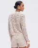 Patbo - Flower Crochet Jacket - Beige sold by Jessie Boutique