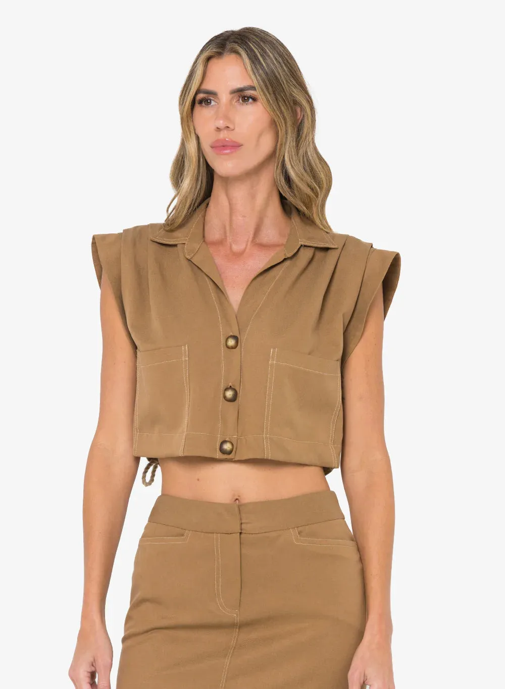 JBQ - Preen Top - Caramel sold by Jessie Boutique