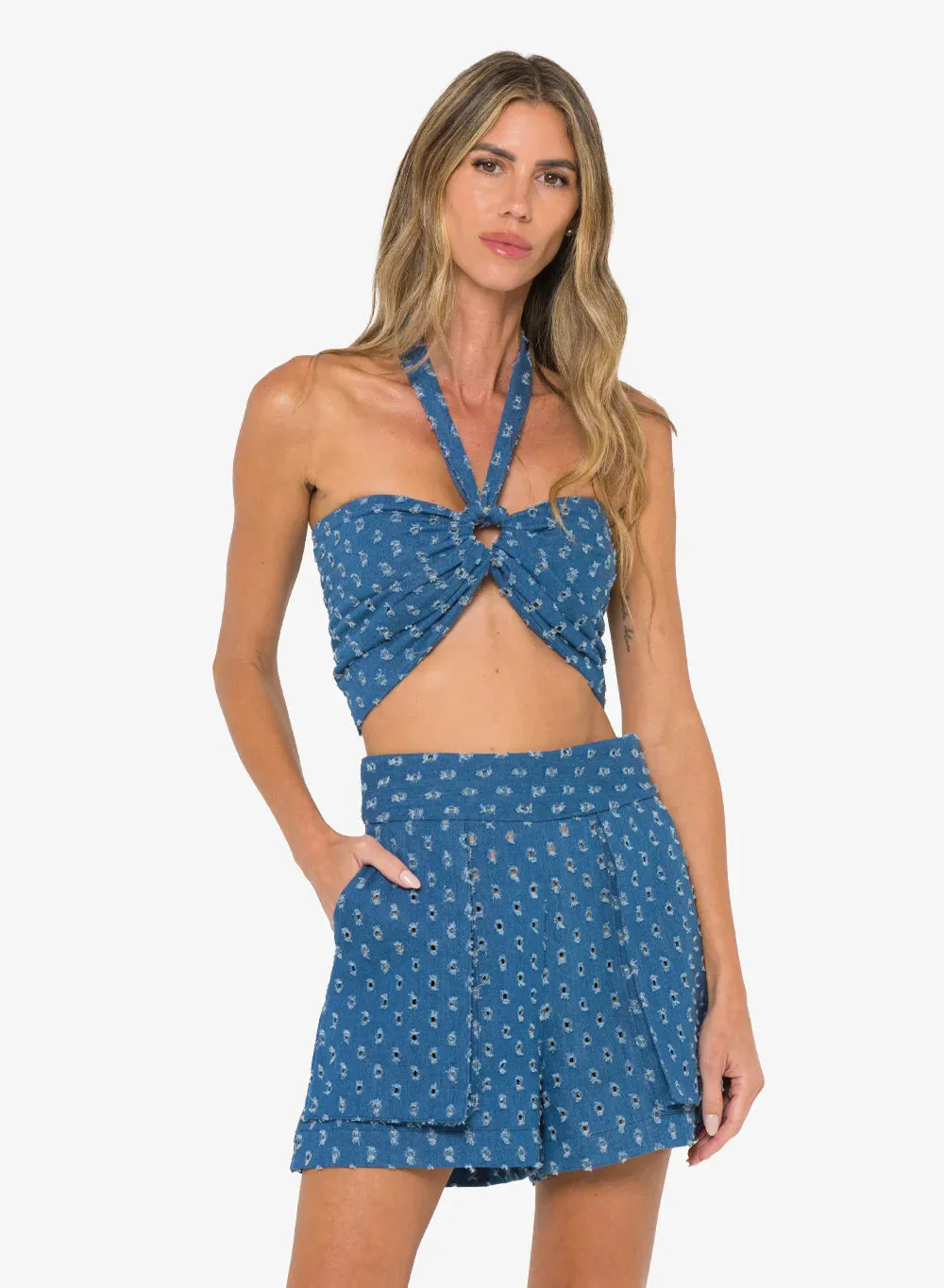 JBQ - Sonnet Short - Denim sold by Jessie Boutique