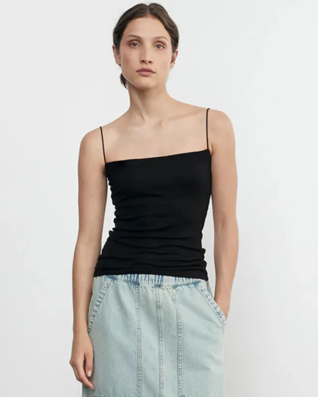 Enza Costa - Essential Strappy Tank - Black sold by Jessie Boutique