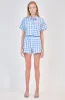 Simkhai - Dax Short - Blue Hydrangea Gingham sold by Jessie Boutique