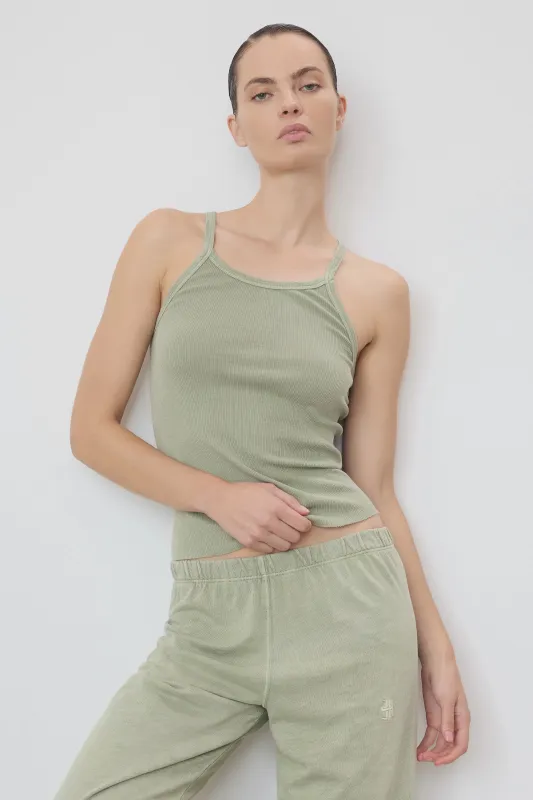 Eterne - Rib Tank - Sage sold by Jessie Boutique