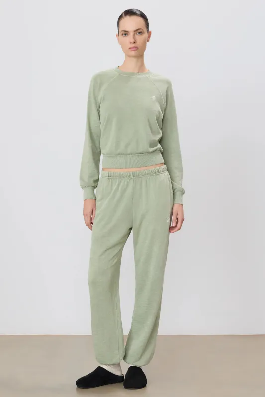 Eterne - Shrunken Raglan Sweatshirt - Sage sold by Jessie Boutique