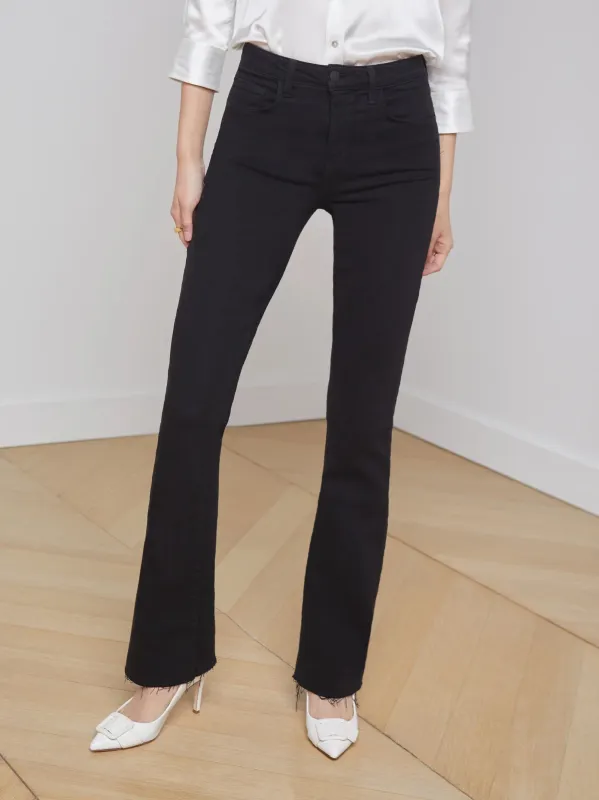 L'agence - Ruth H/R Straight Jean - Black sold by Jessie Boutique