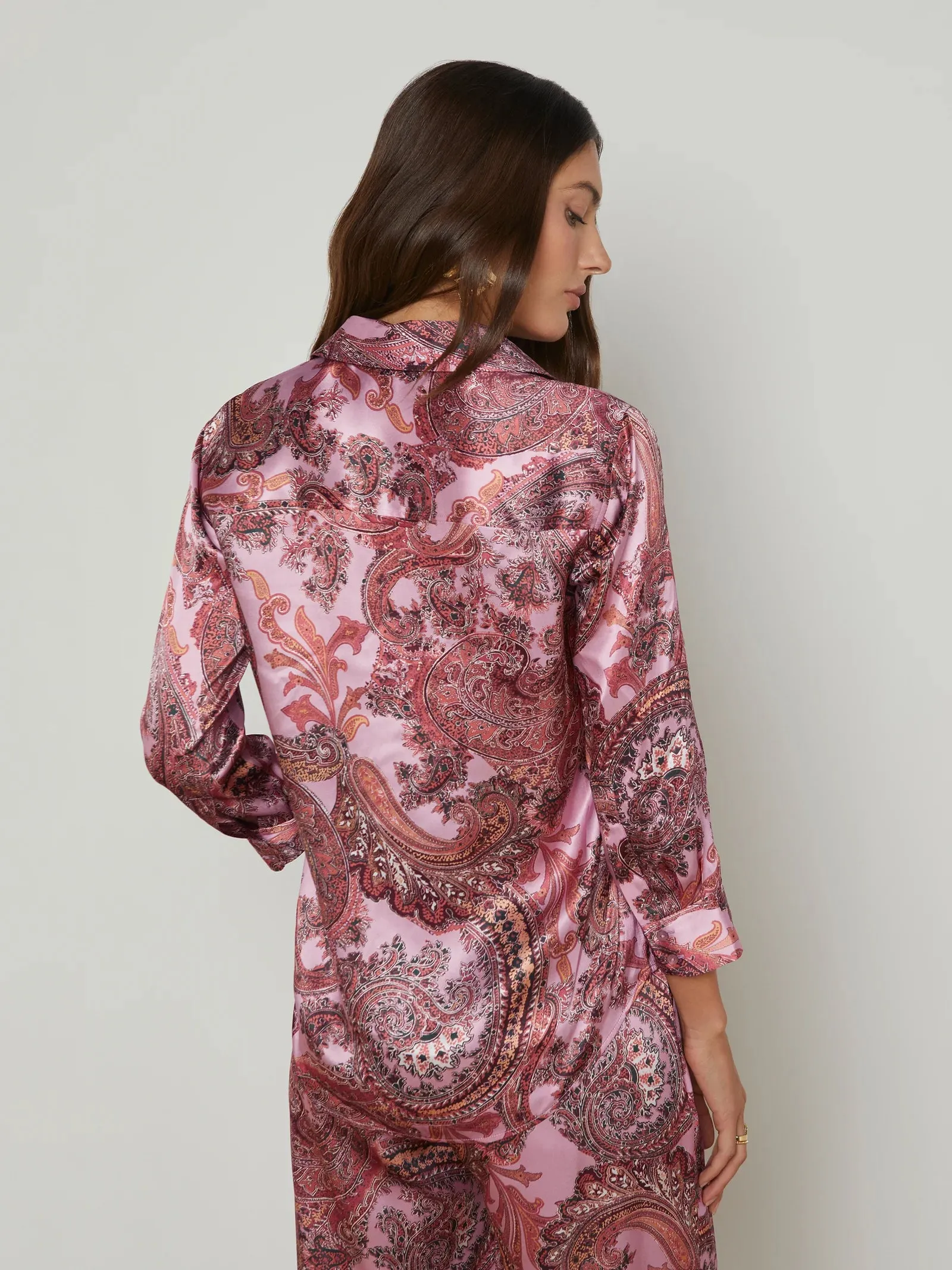 L'agence - Dani Silk Blouse - Mauve Multi French Paisley sold by Jessie Boutique product image thumbnail 2