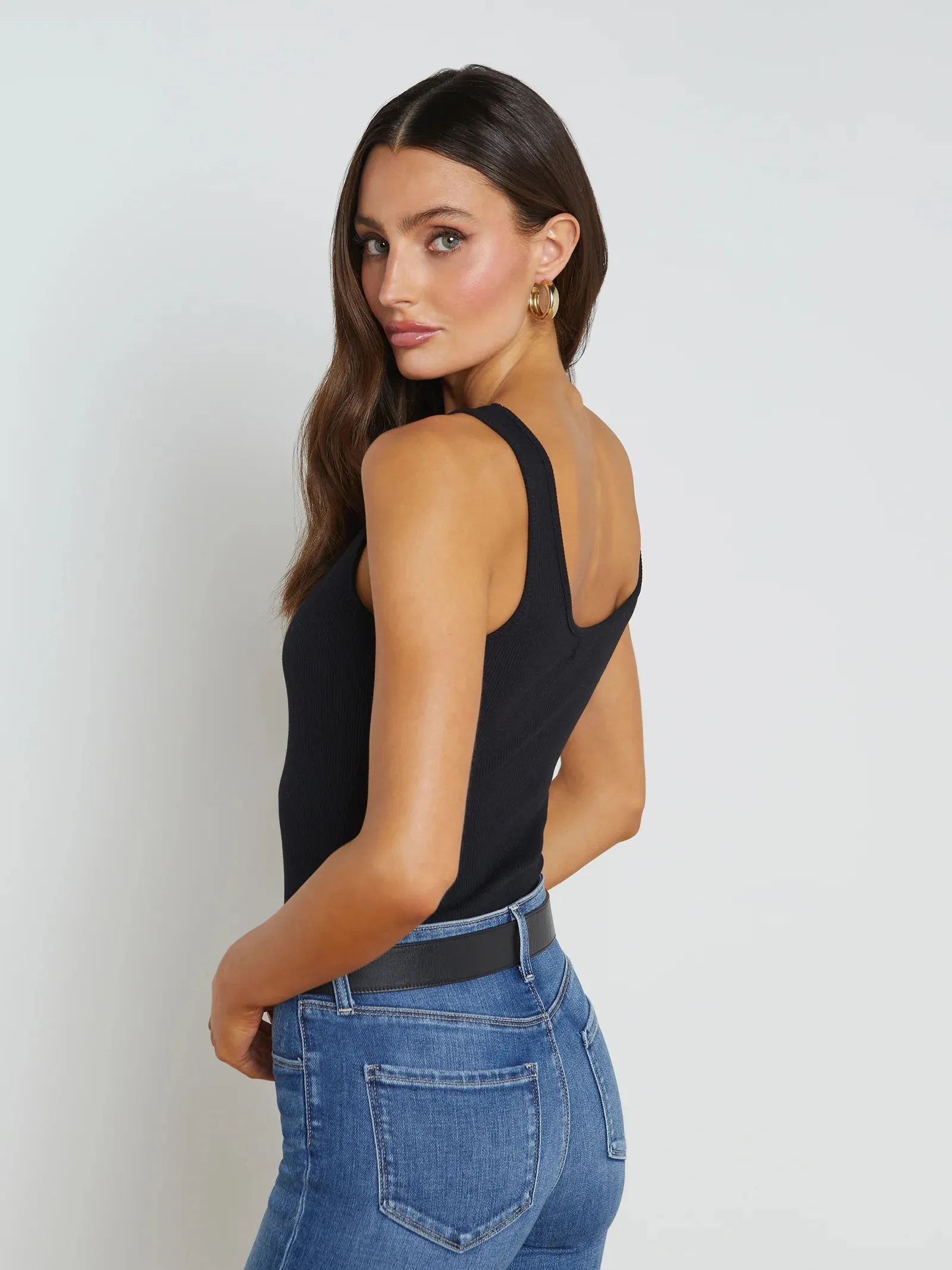L'agence - Nica Scoopneck Bodysuit - Black sold by Jessie Boutique product image thumbnail 2