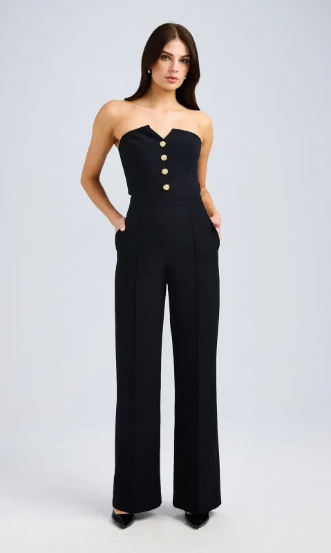 Generation love - Camilo Crepe Jumpsuit - Black sold by Jessie Boutique
