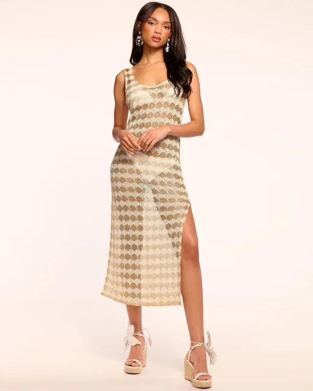 Ramy Brook - Angely Crochet Coverup Midi Dress - Gold Crochet sold by Jessie Boutique