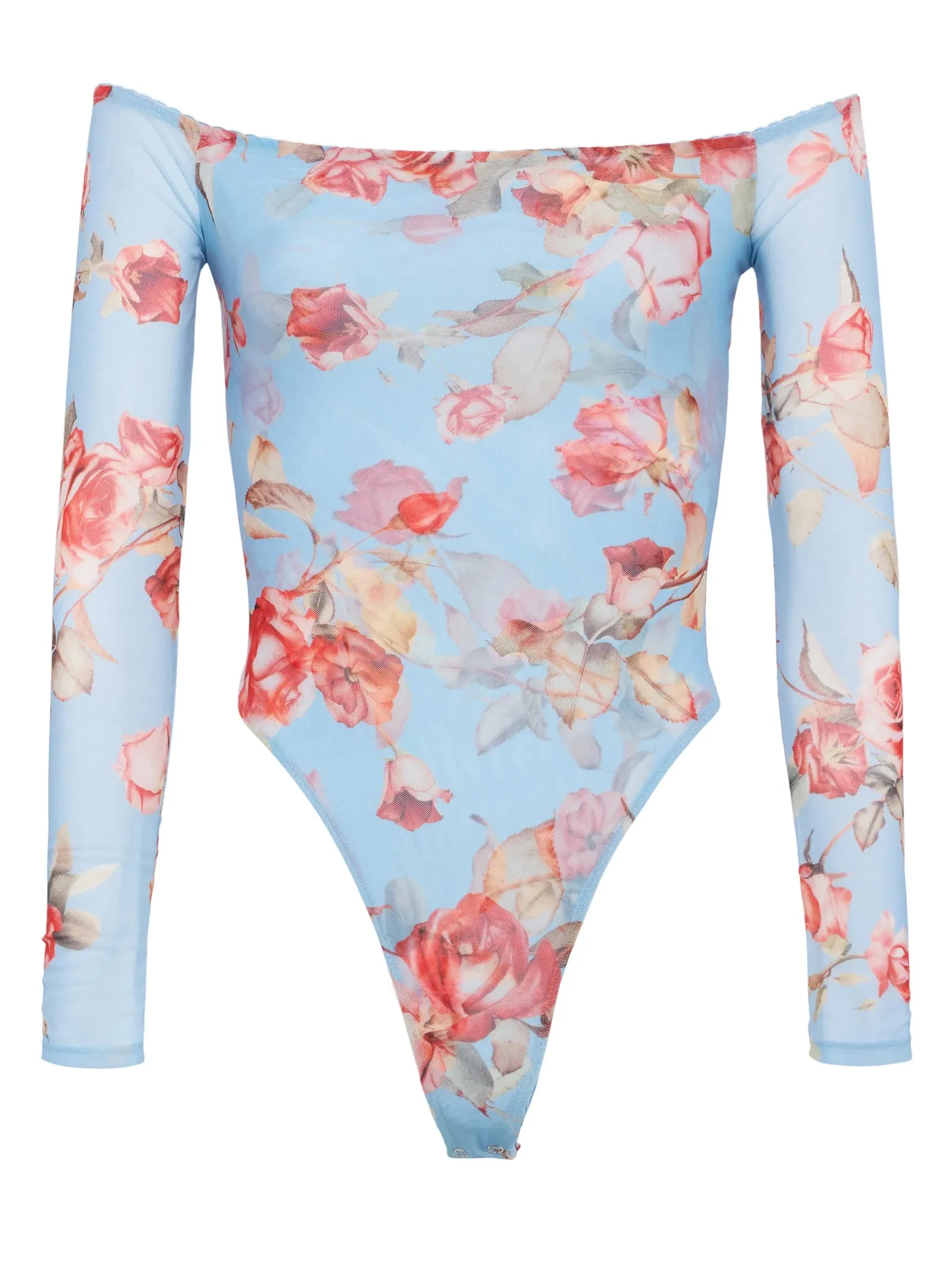 L'agence - Peonie Off Shoulder Bodysuit - Blue Tapestry Floral sold by Jessie Boutique product image thumbnail 3