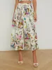 L'agence - Seina Midi Skirt - White Multi Chardonda Butterfly sold by Jessie Boutique