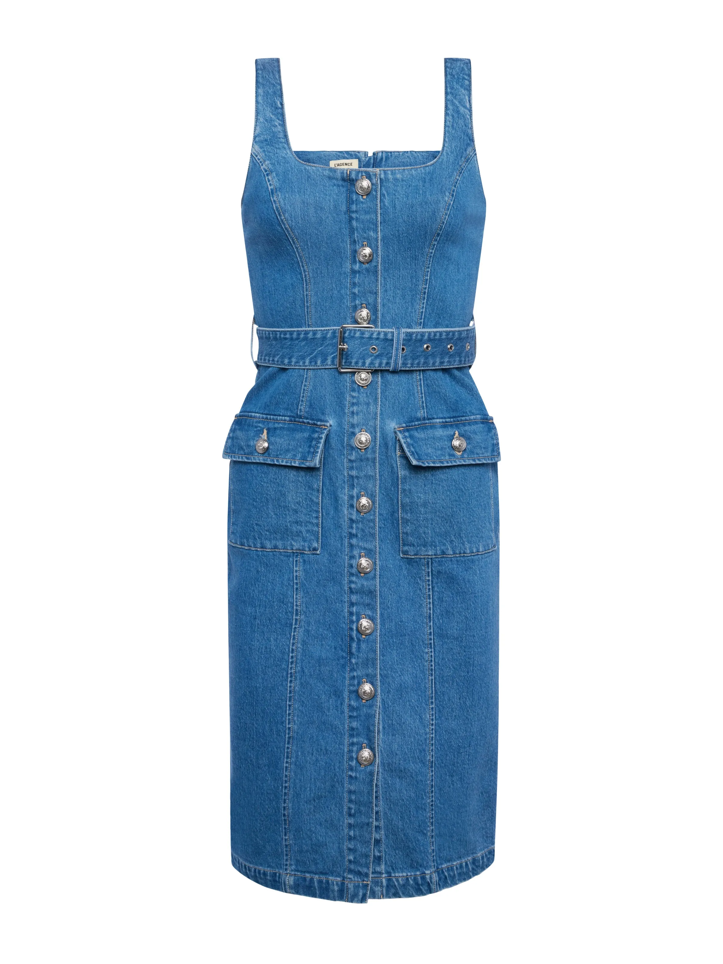 L’agence - Midy Button-Front Dress - Tipton sold by Jessie Boutique