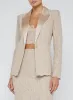 L'agence - Clementine Lace Blazer - Doeskin sold by Jessie Boutique