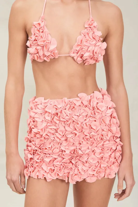 Lenina ♥ MARS lap skirt /追跡付 LALANA PRINTED MESH MINI SKIRT PINK – Outcast