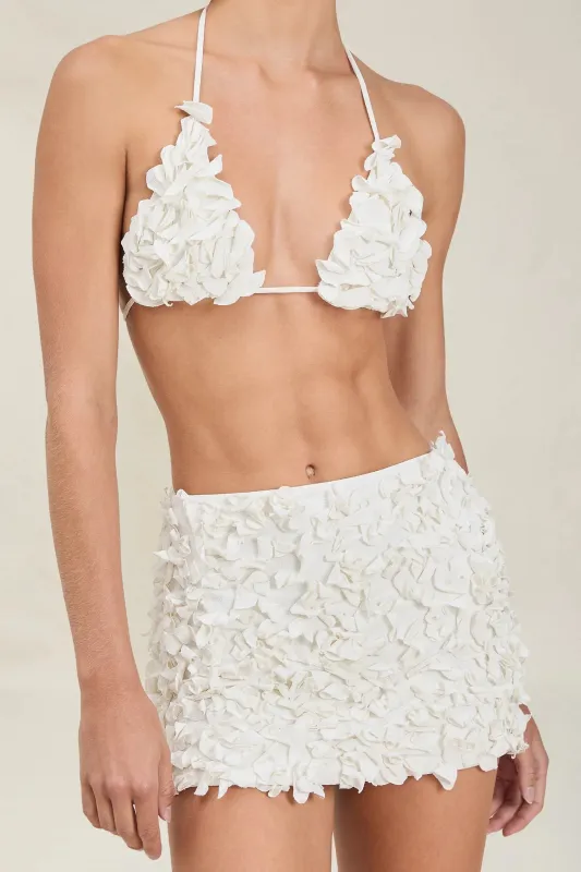 Devon Windsor - Leena Skirt - Off-White Texture sold by Jessie Boutique