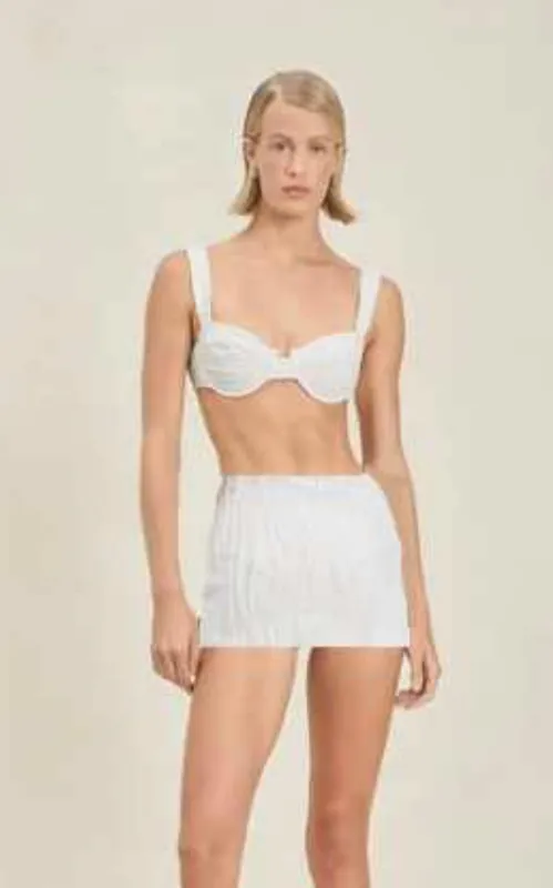 Devon Windsor - Pikka Skirt - Cream Crinkle made by Jessie Boutique