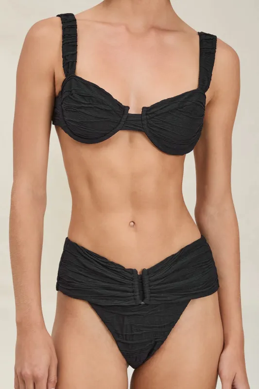 Devon Windsor - Walker Bottom - Black Crinkle made by Jessie Boutique