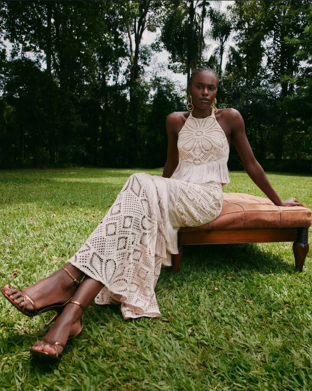 Patbo - Flower Crochet Skirt - Beige sold by Jessie Boutique product image thumbnail 3