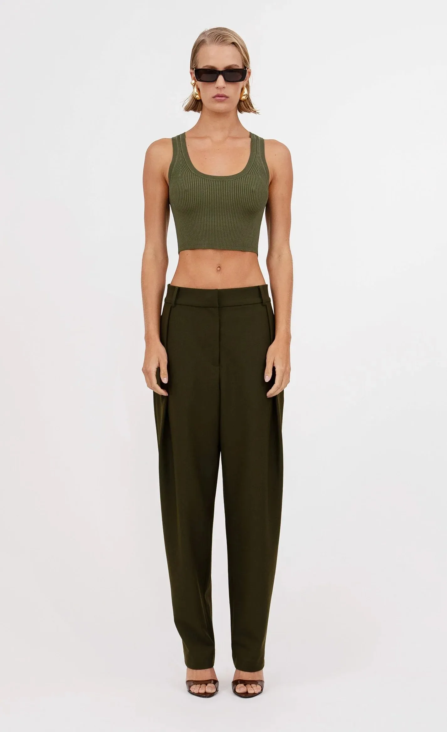 Nonchalant - Eve Crop - Moss sold by Jessie Boutique