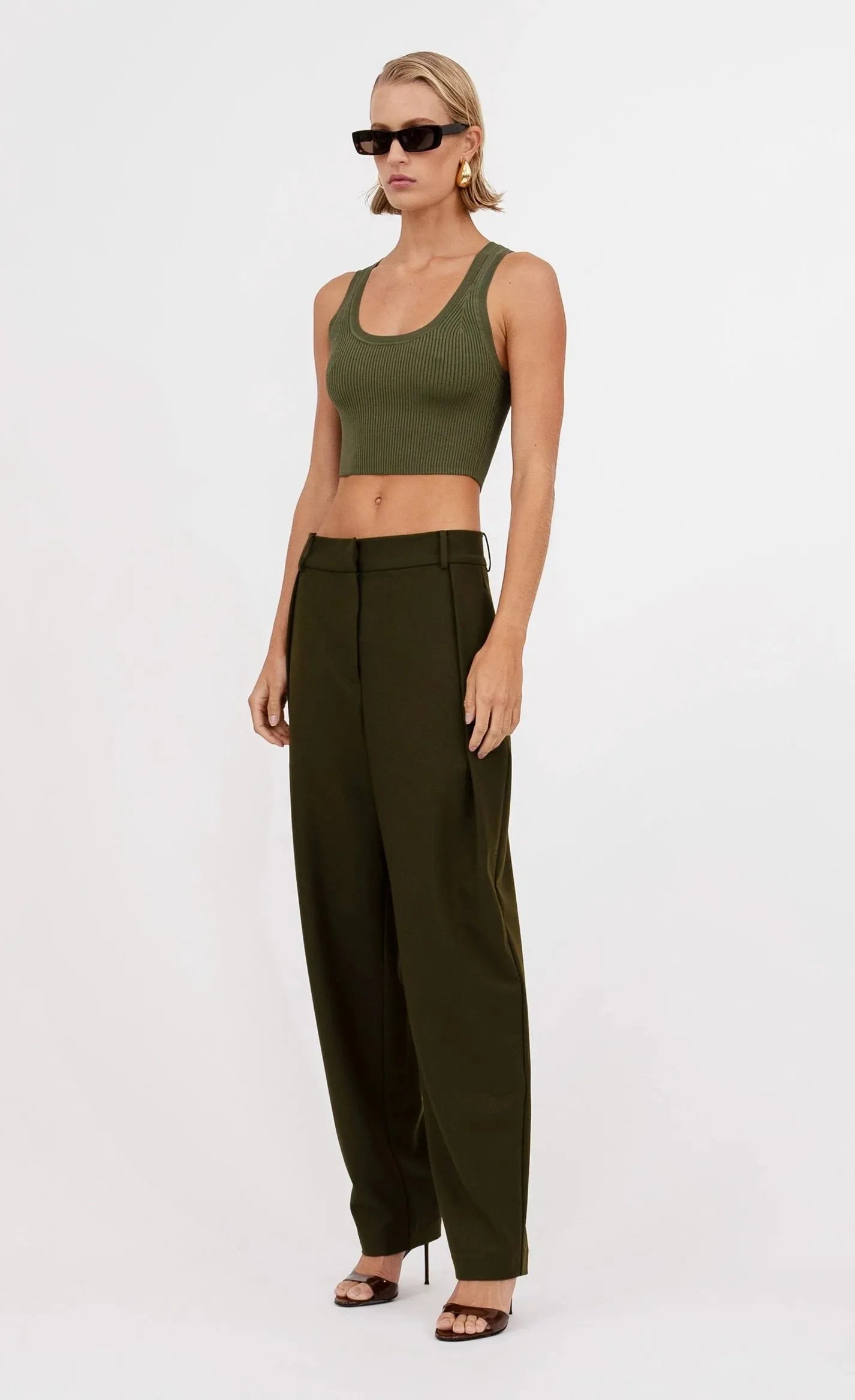 Nonchalant - Eve Crop - Moss sold by Jessie Boutique product image thumbnail 3