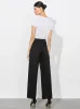 Alice + Olivia - Dan Cropped Chino Pant - Black sold by Jessie Boutique