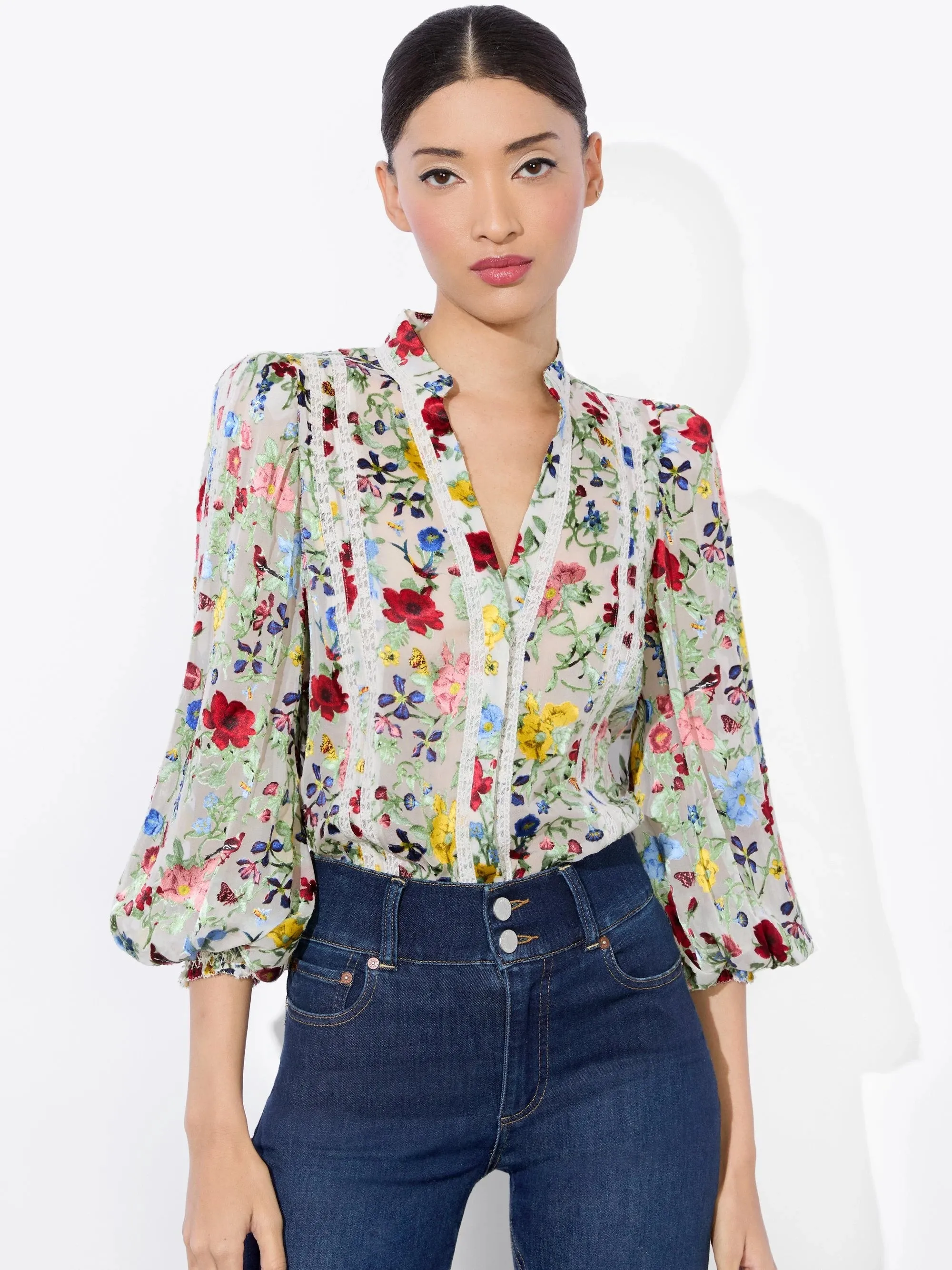 Alice + Olivia - Arlette Blouse - Dollhouse sold by Jessie Boutique
