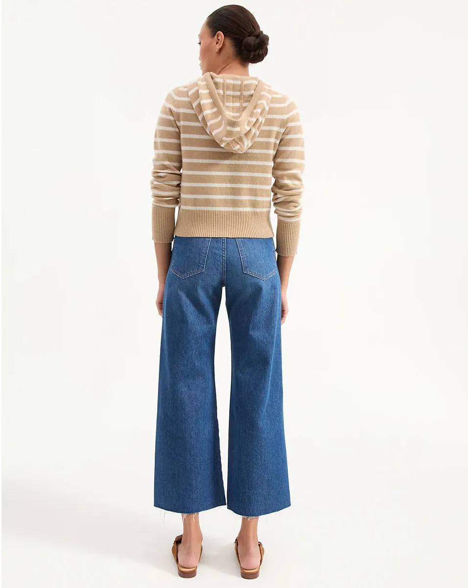 Veronica Beard - Adrian Cashmere Hoodie - Sand/Ivory sold by Jessie Boutique product image thumbnail 3