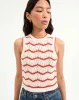 Veronica Beard - Jerrel Cropped Knit Tank Top - Off White/Persimmon sold by Jessie Boutique