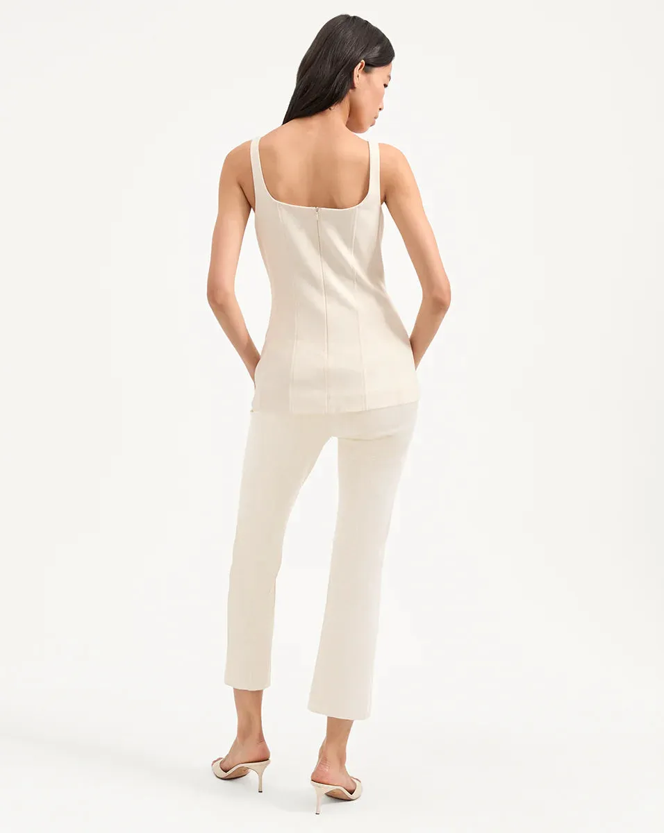 Veronica Beard - Liana Button-Up Vest - Ecru sold by Jessie Boutique product image thumbnail 2